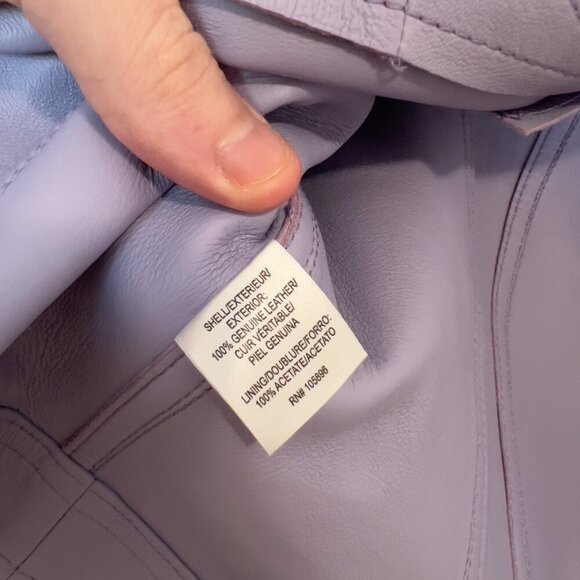 WORTH New York Lavender Leather Jacket – Size 0 - Picture 4 of 5